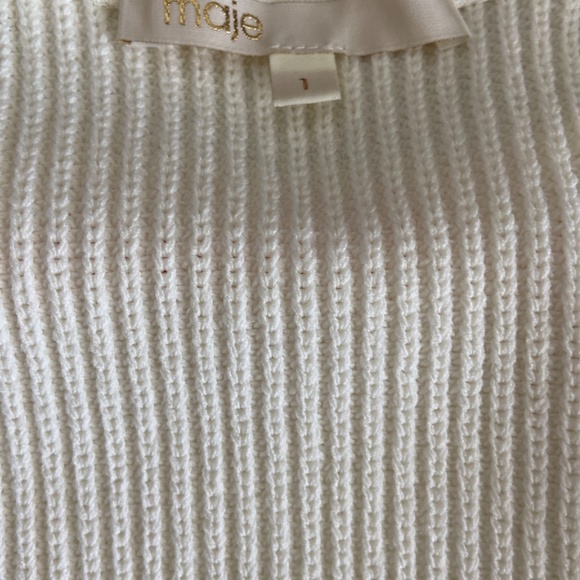 Maje Ribbed-knit Sweater Ecru - Picture 5 of 6